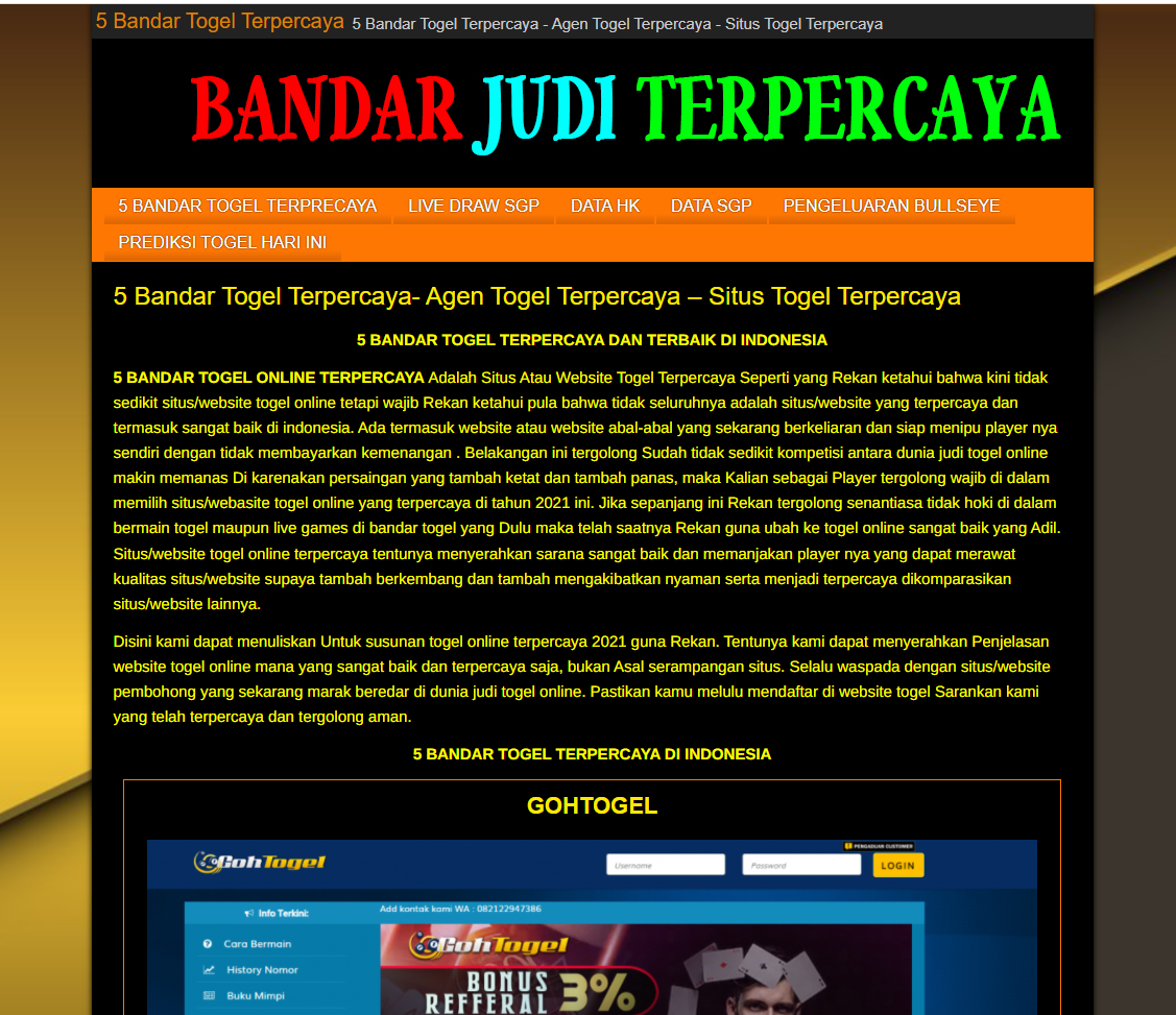 Togel Online Lengkap Terpercaya Dan Resmi 2022