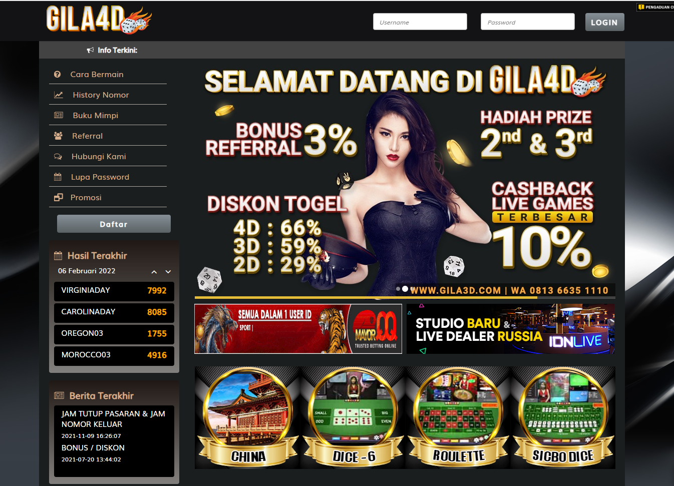 agen judi togel online