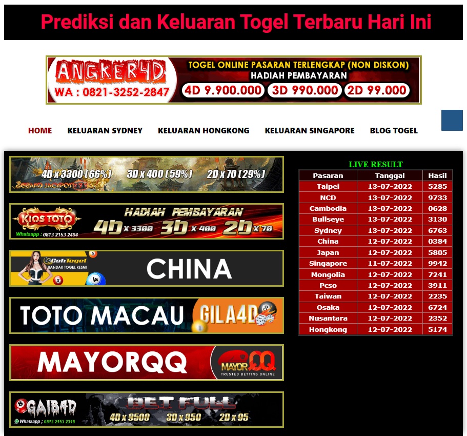 Prediksi Pengeluaran Togel